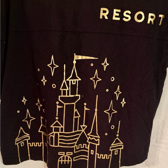 Disneyland Black and Gold Sweatshirt DISNEYLAND 
CASTLE SPIRIT JERSEY SIZE xxl - Picture 4 of 8